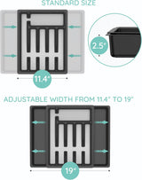 Expandable Drawer Organizer, Gray