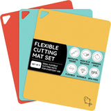 Flexible Cutting Mats Set of 3, RD/MNT/YLW