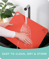 Flexible Cutting Mats Set of 3, RD/MNT/YLW