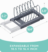 Expandable Lid Organizer, Gray