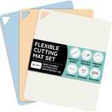 Flexible Cutting Mats Set of 3, BG/YLW/BL