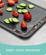 Cutting Board Set of 3, Black/Gray