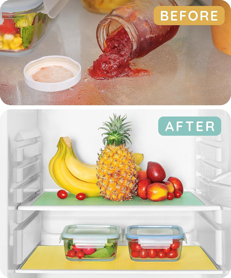 Refrigerator Mats, pack of 12, LLC/MNT/YLW