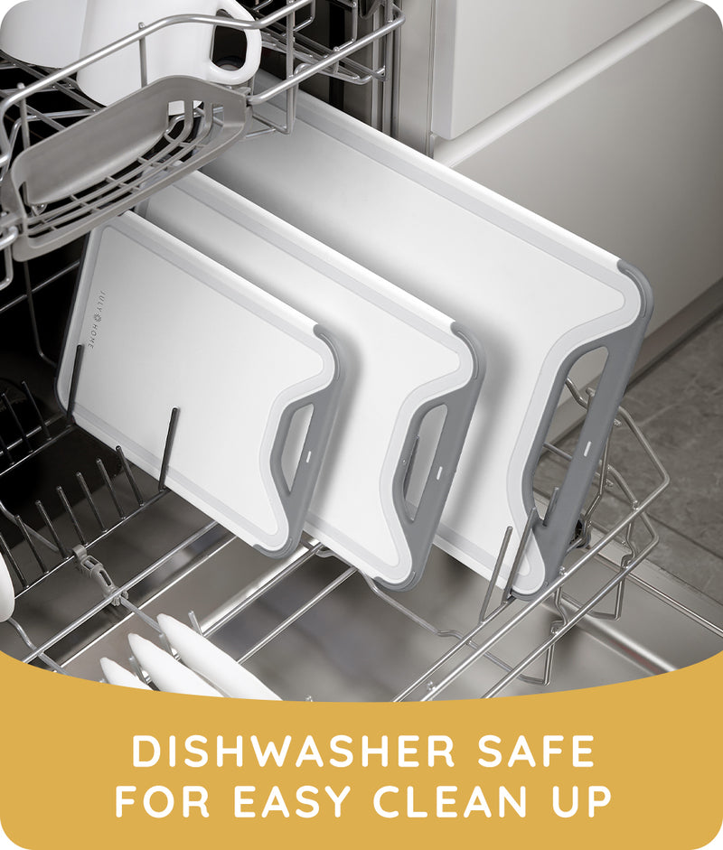 RKZDSR Dishwasher Safe Plastic Cutting Boards for Kitchen - Extra